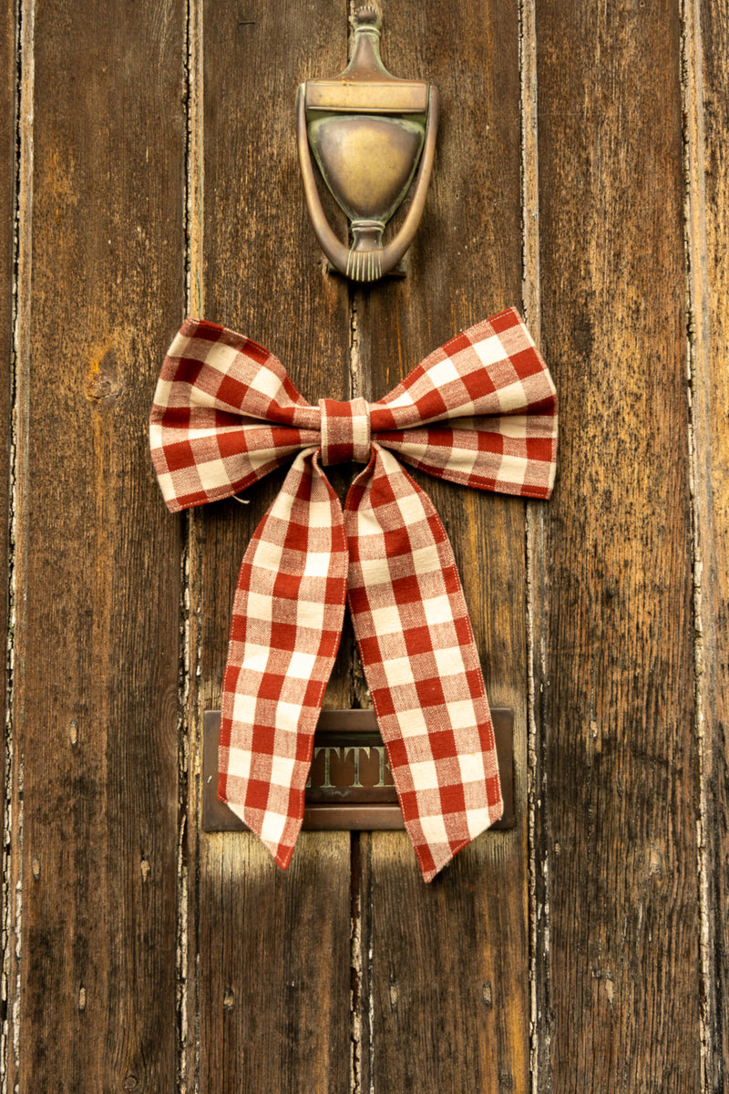 Small Gingham Bow - Winter Berry – Morgan Wright Wholesale