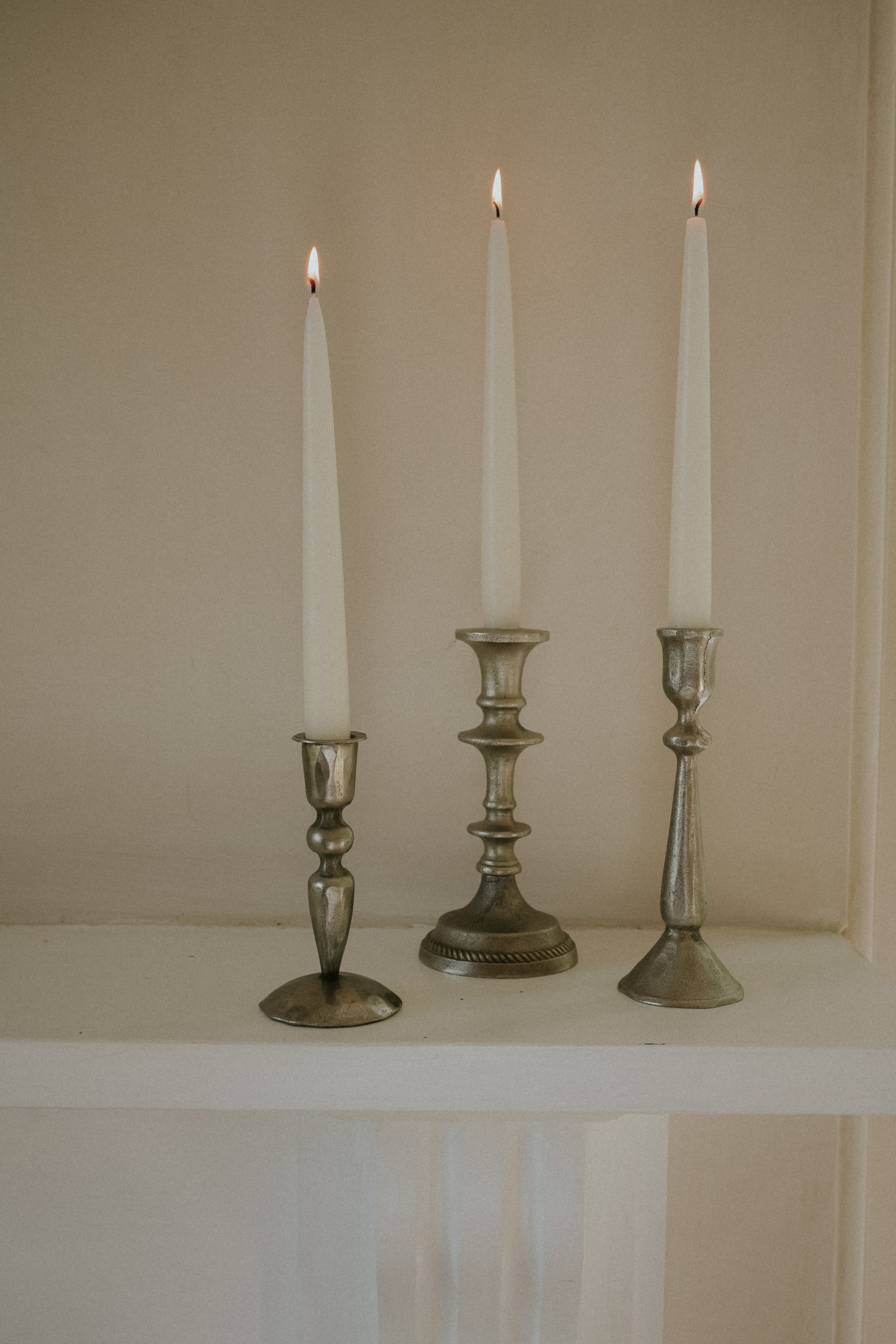 Candlesticks Pinterest Antique Silver Hammered Candlestick Small (in Cotton bag) – Morgan ...